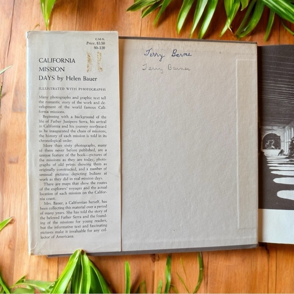 Vintage 1951 California Mission Days by Helen Bauer – Hardcover w/ Dust Jacket - Picture 3 of 13